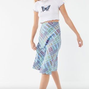 urban outfitters monarch butterfly slip skirt